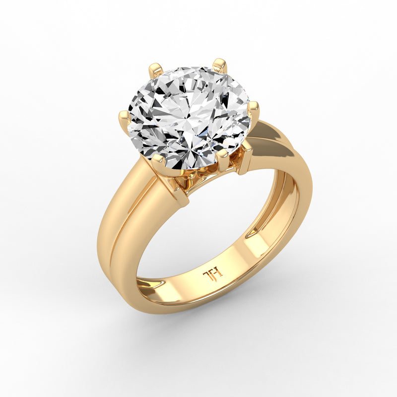 5ct Round Solitaire Ring