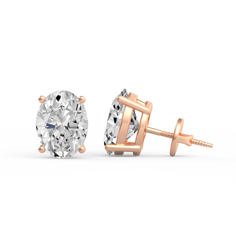 Classic Oval Diamond Studs