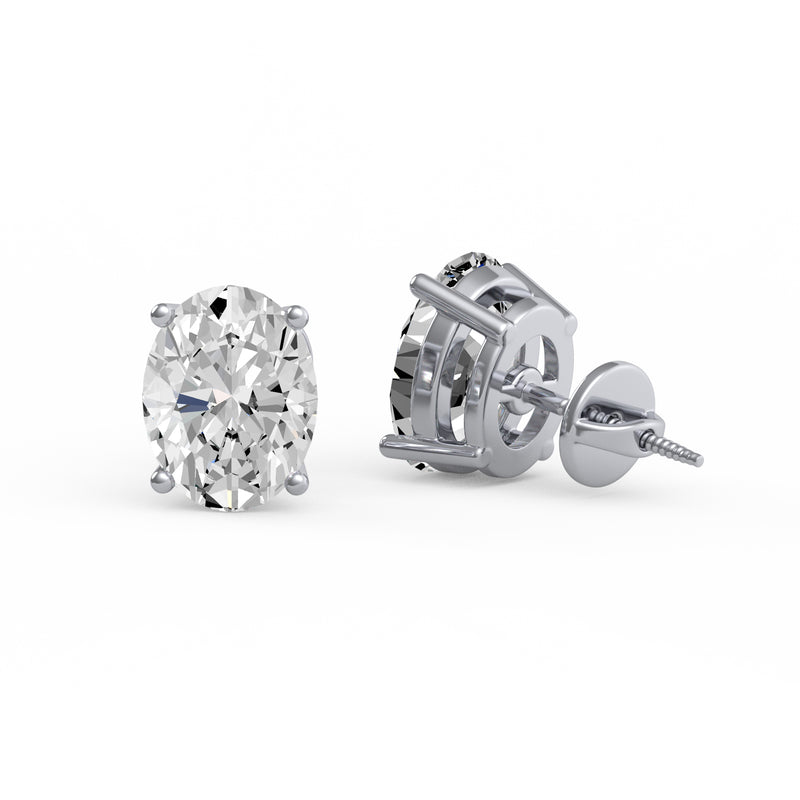 Classic Oval Diamond Studs