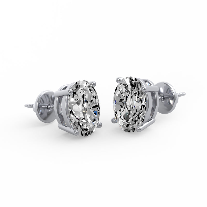 Classic Oval Diamond Studs