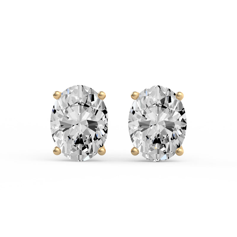 Classic Oval Diamond Studs
