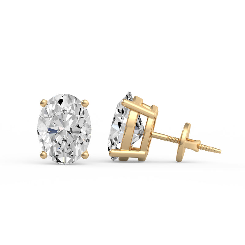 Classic Oval Diamond Studs