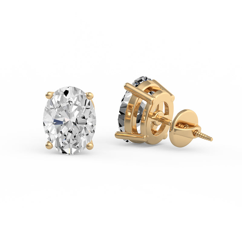 Classic Oval Diamond Studs