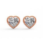 Fancy Heart Diamond Studs