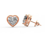 Fancy Heart Diamond Studs
