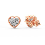 Fancy Heart Diamond Studs