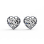 Fancy Heart Diamond Studs