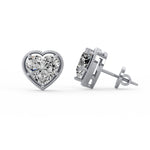 Fancy Heart Diamond Studs
