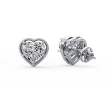 Fancy Heart Diamond Studs
