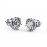 Fancy Heart Diamond Studs