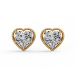 Fancy Heart Diamond Studs