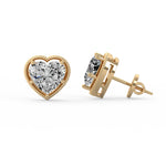 Fancy Heart Diamond Studs