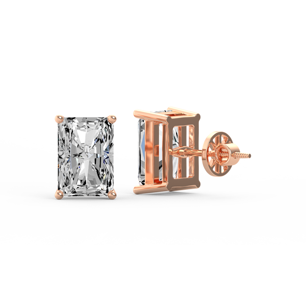 Radiant 6ct Diamond Stud Earrings