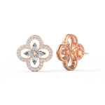 Pear Round Diamond Studs