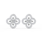 Pear Round Diamond Studs