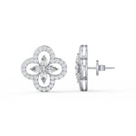 Pear Round Diamond Studs