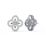 Pear Round Diamond Studs