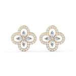 Pear Round Diamond Studs