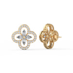 Pear Round Diamond Studs