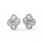 Pear Round Diamond Studs