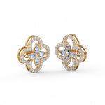 Pear Round Diamond Studs