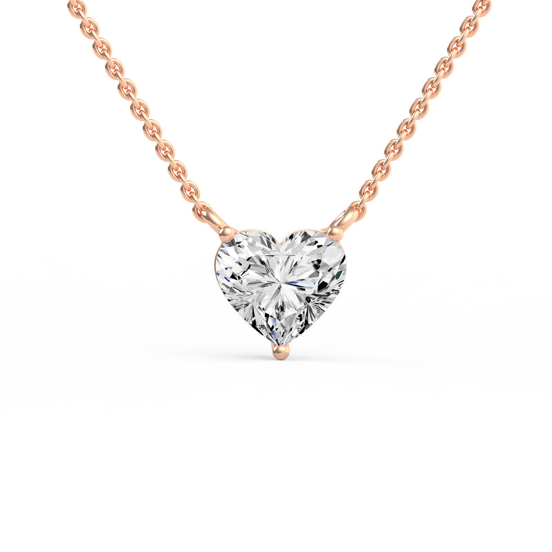 Duo Heart Pear Diamond Pendant