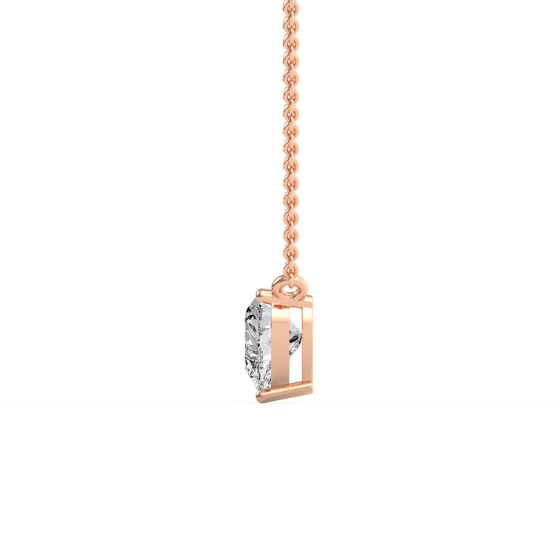 Duo Heart Pear Diamond Pendant