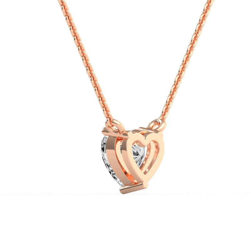 Duo Heart Pear Diamond Pendant