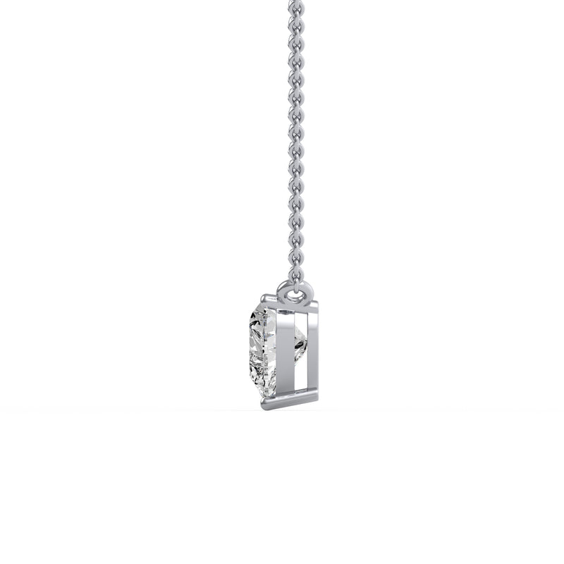 Duo Heart Pear Diamond Pendant