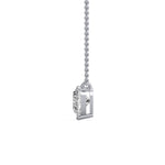 Three Prong Heart Diamond Pendant