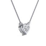 Three Prong Heart Diamond Pendant
