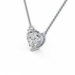 Duo Heart Pear Diamond Pendant