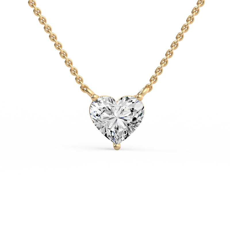 Duo Heart Pear Diamond Pendant