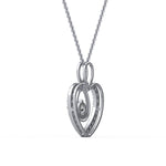 Duo Heart Pear Diamond Pendant