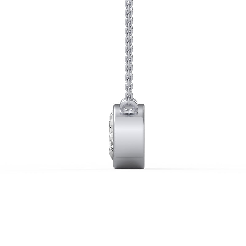 Classic Oval Toi et Moi Diamond Pendant