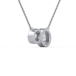 Classic Oval Toi et Moi Diamond Pendant