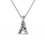 Classic A Diamond Initial Pendant