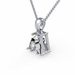 Classic A Diamond Initial Pendant