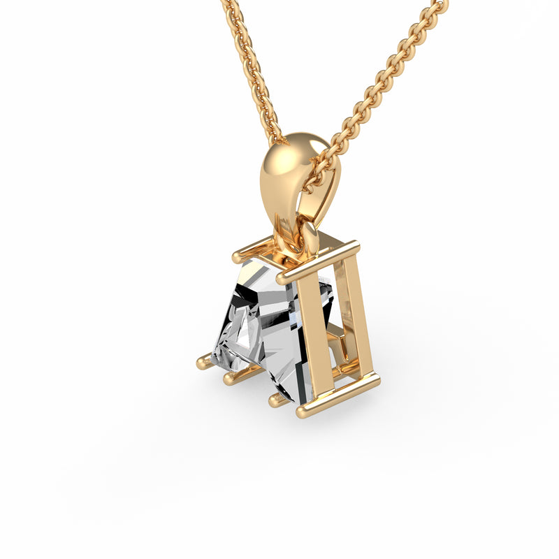 Classic A Diamond Initial Pendant
