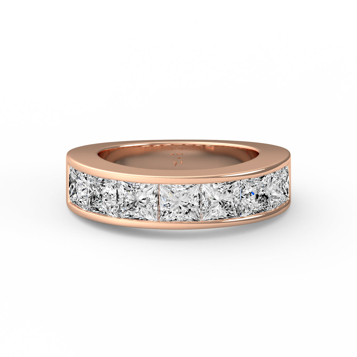 Princess Cut Channel Ring