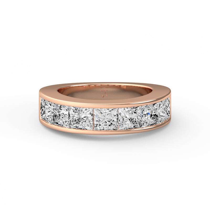 Princess Cut Channel Ring