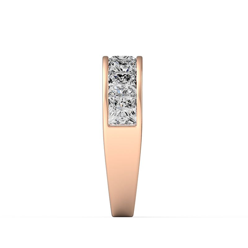Princess Cut Channel Ring