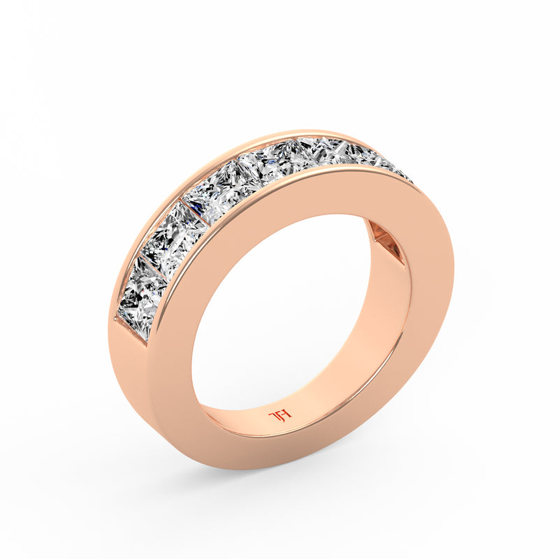 Princess Cut Channel Ring
