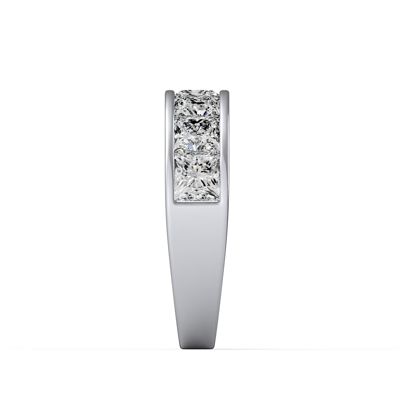 Princess Cut Channel Ring