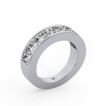 Princess Cut Channel Ring