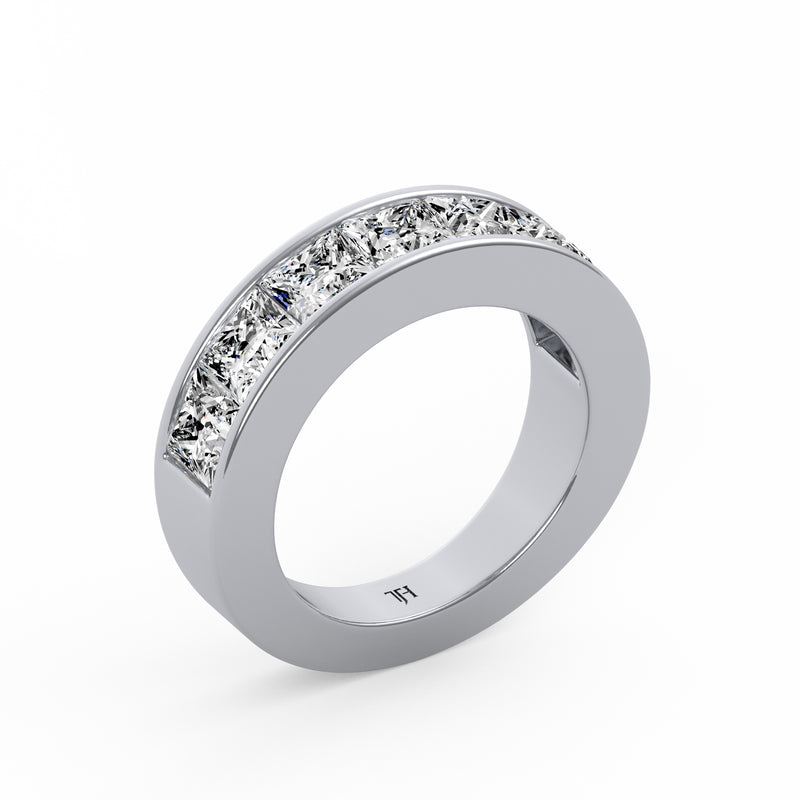 Princess Cut Channel Ring