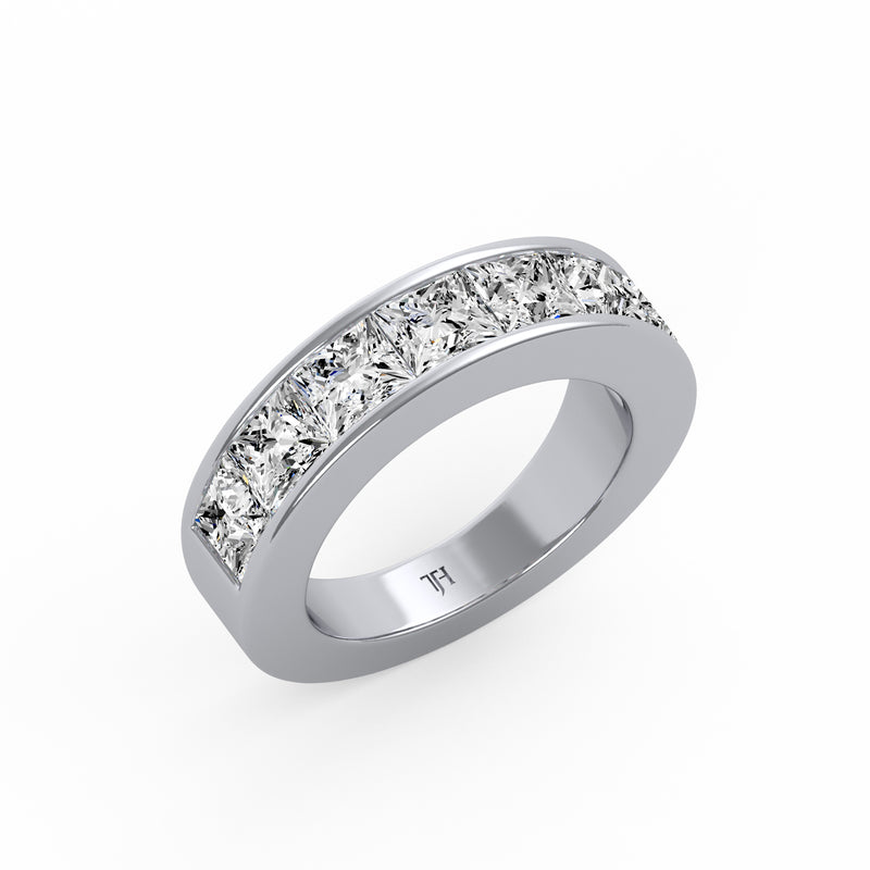 Princess Cut Channel Ring