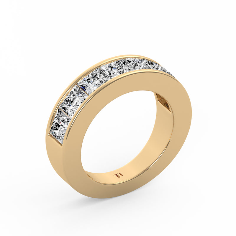 Princess Cut Channel Ring
