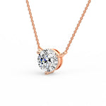 Three Prong Round Diamond Pendant