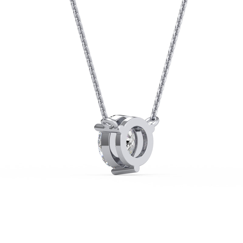 Three Prong Round Diamond Pendant